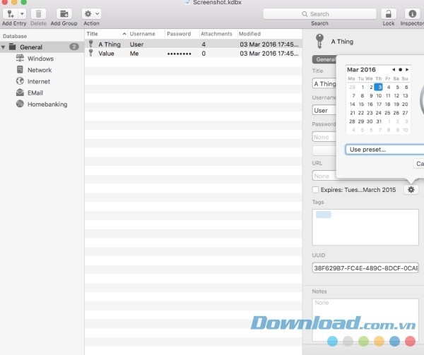 Giao diện trực quan của MacPass cho Mac
