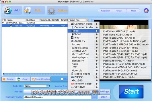 MacVideo DVD to FLV Converter