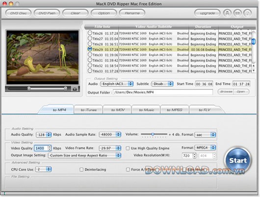 MacX DVD Ripper Mac Free Edition