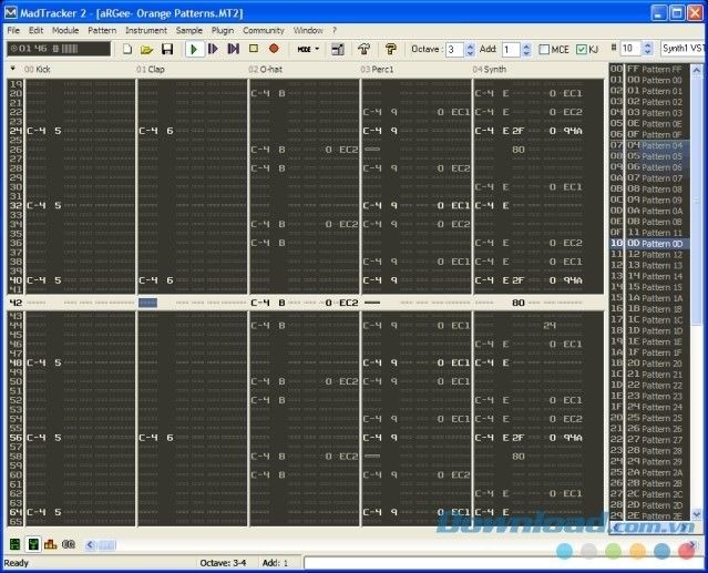 Giao diện MadTracker