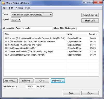 Magic Audio CD Burner