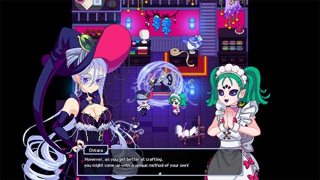 Điều hành tiệm may phù thủy cùng sợ trợ giúp của quỷ nhện Chirara