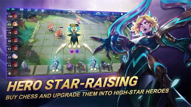 Mua các quân cờ và nâng cấp chúng thành các vị tướng quyền năng trong Magic Chess: Bang Bang