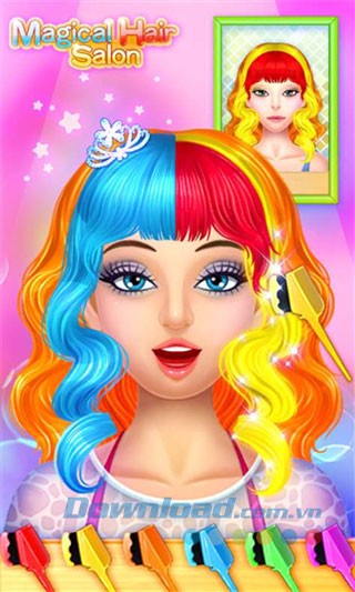 Nhuộm tóc với nhiều màu sắc