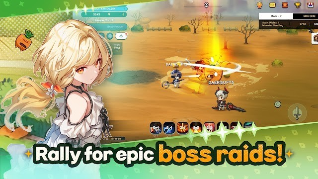 Tập hợp đội quân để tham gia các cuộc đột kích trùm hoành tráng trong game 25 Magic Knight Ln