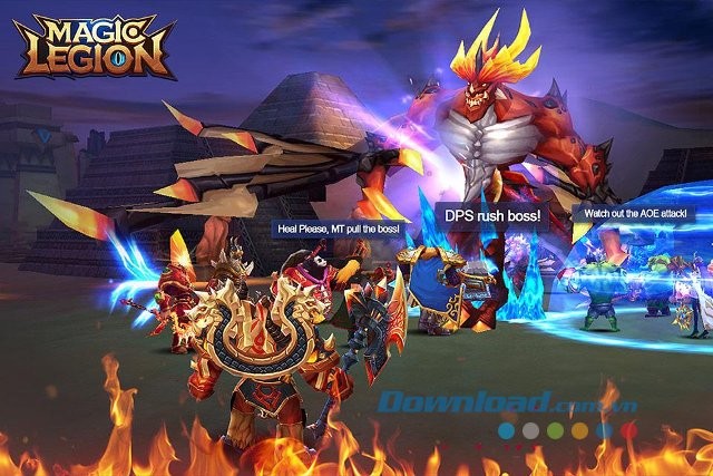 Sắp xếp trận hình các anh hùng và chiến đấu với kẻ thù