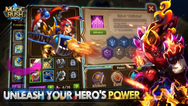Nâng cấp anh hùng trong game Magic Rush: Heroes
