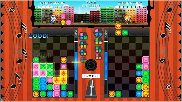 Thả các khối màu theo nhịp điệu của nhạc nền