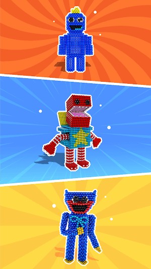 Tạo mô hình ba chiều bằng cách sử dụng các quả cầu nam châm có màu khác nhau