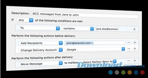 Nhiều cài đặt hữu ích cho hòm thư điện tử