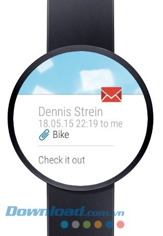 Đính kèm file với Mail cho Android Wear