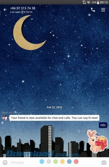 Giao diện chat của Mail.Ru Agent