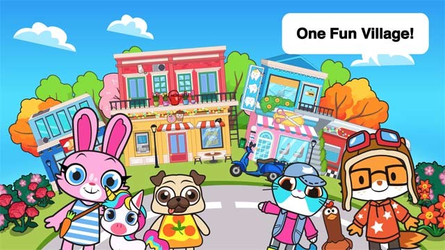 Main Street Pets Village chào đón bé đến với một thành phố đầy màu sắc