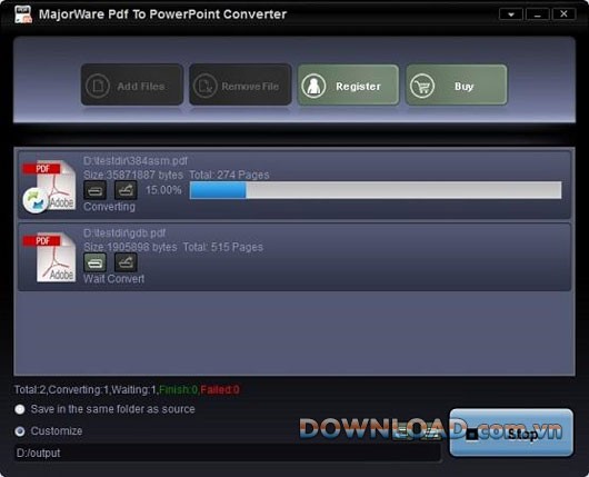 Majorware PDF to PowerPoint