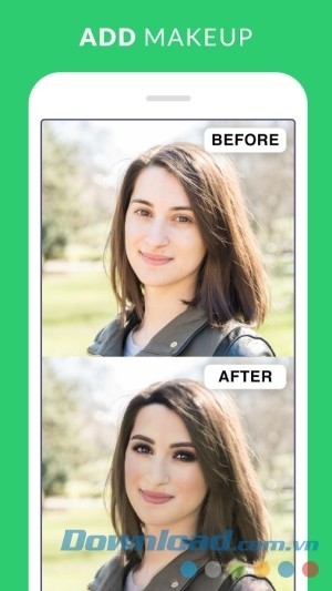 MakeApp cho Android trang điểm cho khuôn mặt