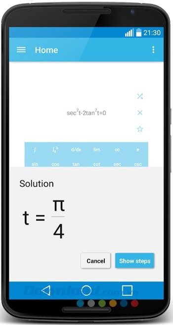 Nhập công thức vào MalMath
