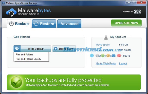 Malwarebytes Secure Backup