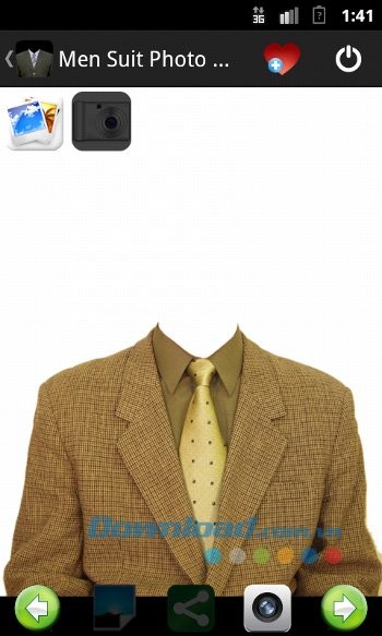 Man Suit Photo Montage cho Android cho phép chia sẻ ảnh lên nhiều website phổ biến