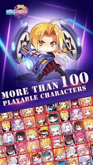 Hơn 100 nhân vật để bạn thu thập trong Manga Allstar cho Android