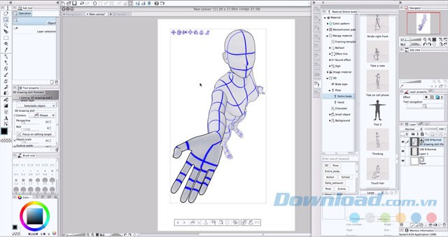 Nhiều công cụ vẽ tranh chuyên nghiệp