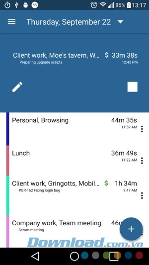 ManicTime cho Android quản lý thời gian hiệu quả