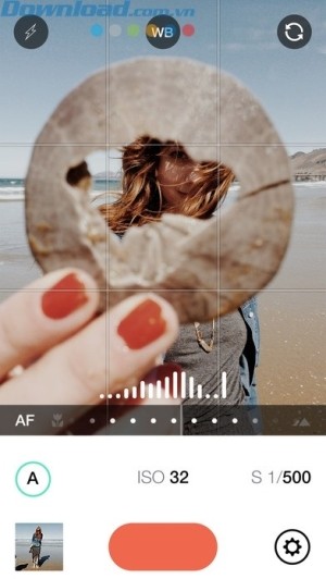 Ứng dụng chụp ảnh chuyên nghiệp, điều chỉnh các thông số thủ công trên ảnh