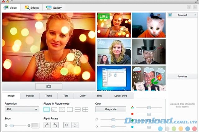 Giao diện chính của ManyCam