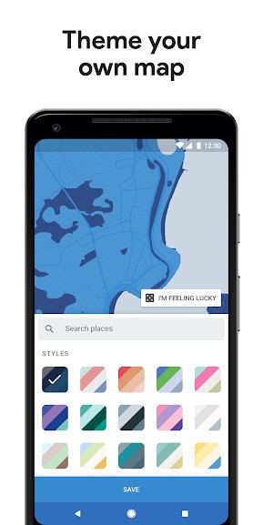 Chọn chủ đề màu sắc cho hình nền bản đồ