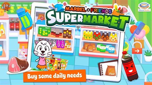 Mua sắm tại các cửa hàng khác nhau trong trung tâm thương mại rộng lớn