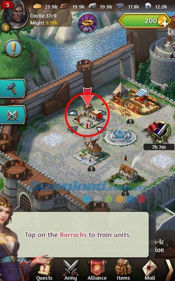 Xây dựng doanh trại trong March of Empires