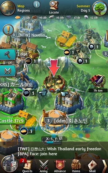 Hệ thống bản đồ trong March of Empires