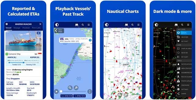 Tính toán thời gian cập cảng, xem hướng gió và dự báo hướng gió trên bản đồ