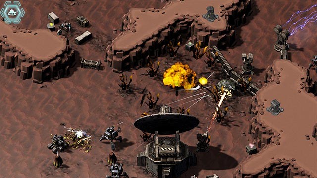 Chơi game Mars Quest ở góc nhìn từ trên xuống giúp bao quát toàn bộ chiến trường sao Hỏa