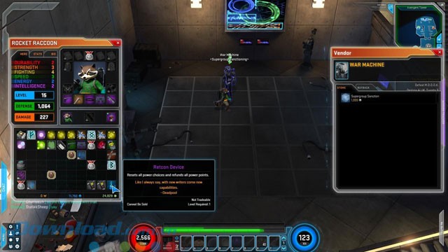 Thông số của các thiết bị trong game