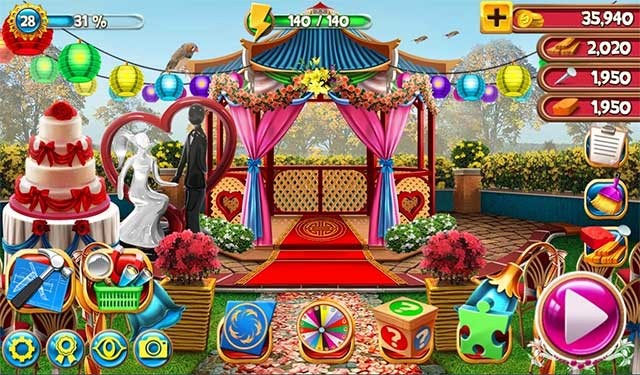 Mary Knots - Garden Wedding là game mô phỏng kết hợp trang trí thú vị