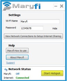 Giao diện của Maryfi