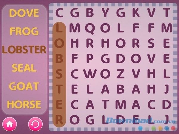 Masha and the Bear cho Android giúp bé mở rộng vốn từ qua game tìm chữ