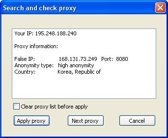 Search and check proxy