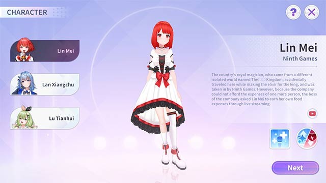 Khám phá cá tính và khả năng độc đáo của 3 nhân vật chính trong game Master of Vtuber