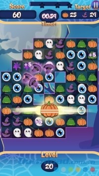 Thiết kế đồ họa tuyệt đẹp của Match 3 - Spooky Hotel Pro cho Android