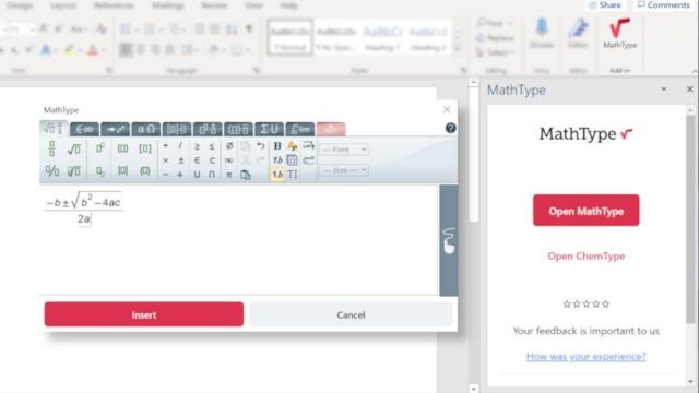 MathType for Microsoft 365 cho phép thêm ký hiệu, công thức toán học vào Word và PowerPoint