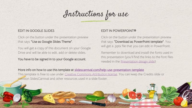 Real Food Presentation Template 2*346124