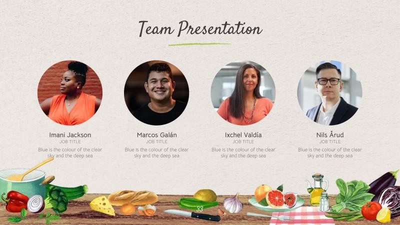 Real Food Presentation Template 33*346135
