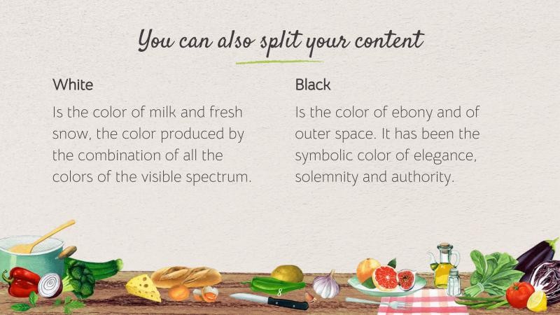 Real Food Presentation Template 8*346109