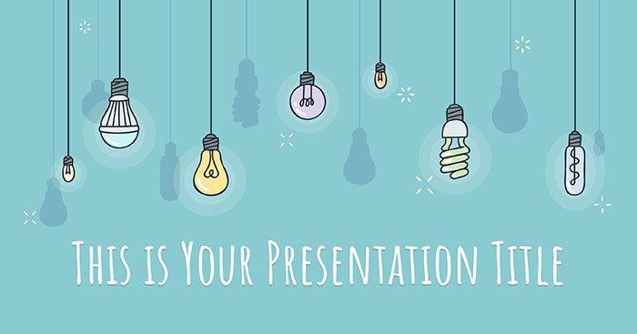 Colorful Light Bulbs Slides được minh họa là các bóng đèn thể hiện sự sáng tạo
