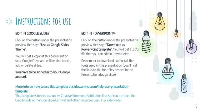 Colorful Light Bulbs Slides slide 2