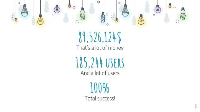 Colorful Light Bulbs Slides slide 16