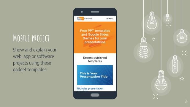 Colorful Light Bulbs Slides slide 20