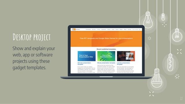 Colorful Light Bulbs Slides slide 22