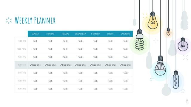 Colorful Light Bulbs Slides slide 35